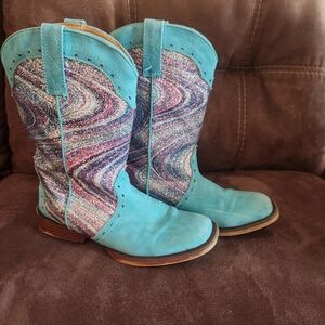 Girl's Colorful Cowgirl Boots- Roper Size 1